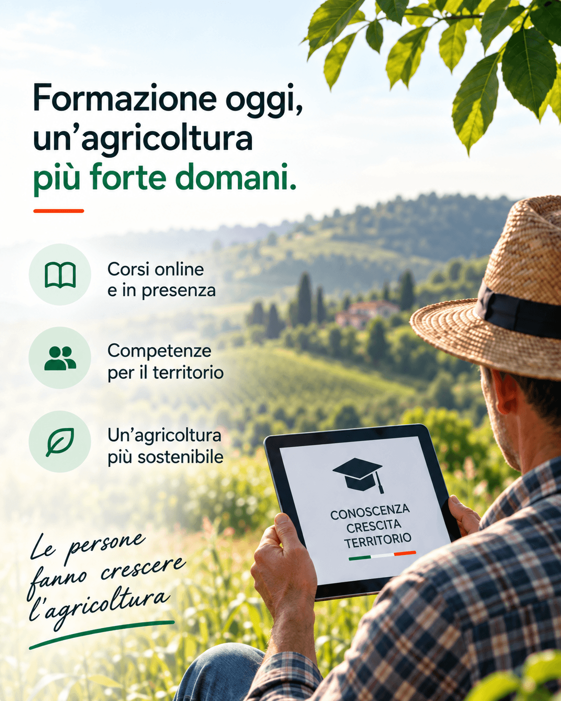 Formazione COPAGRI: corsi online, competenze per il territorio e agricoltura sostenibile.